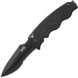 SOG Zoom, 3.6" Black TiNi Partially Serrated Assisted Blade, Aluminum Handle - ZM1016