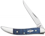 Case Cutlery Blue Curly Maple Wood Single Blade Pocket Knife