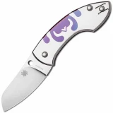 Spyderco Pingo Pocket Knife with Titanium Anodized Logo Handle and Pla