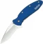 Kershaw Knives Scallion Single Blade Folding Knife w/ Aluminum Navy Bl