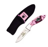 Kutmaster Knives Pink Fixed Blade Knife w/ Pouch