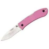 Ka-bar Knives Dozier Folding Hunter 3" Satin Plain Blade, Pink