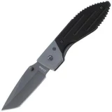 Ka-bar Knives Warthog II, Black G-10 Handle, Black Tanto Plain Edge Pocket Knife