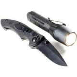 Pelican Products 3390 Knife/Light Combo, Black Blade & Handle, 3320 Li