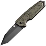 Hogue EX-02, 3.5 in. Tactical, Stud, Tanto, G10,  Green