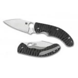 Spyderco Perrin PPT Pocket Knife with Black G-10 Handle, Plain