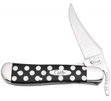 Case Cutlery White Polka Dot Black Delrin RussLock