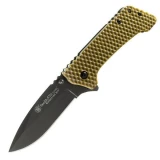 Smith & Wesson Extreme Ops, Brown G-10 Honeycomb Handle, Black Blade