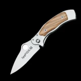 Fox Mini Spy - Olive Wood Single Blade Pocket Knife