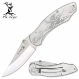 Master Cutlery Stainless Steel Folder w/Etched Eagle