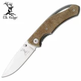 Master Cutlery Stainless Folder w/Diamond Cut Wood Hand