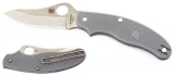 Spyderco UK Pocket Knife with Gray FRN Handle, Drop Point, Plain