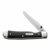 Case Cutlery Trapper Lock Black Pocket Knife with G-10 Handle