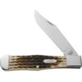 Case Cutlery Swell Center Large Kinfolks Honey Brown Single Blade Pock
