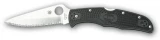 Spyderco Endura 4 Serrated Edge Pocket Knife with Black FRN Handle