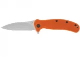 Kershaw Zing Flipper Ambidextrous Opening Pocket Knife with Orange Pol