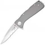SOG Knives Twitch XL Pocket Knife with Black Aluminum Handle, ComboEdg