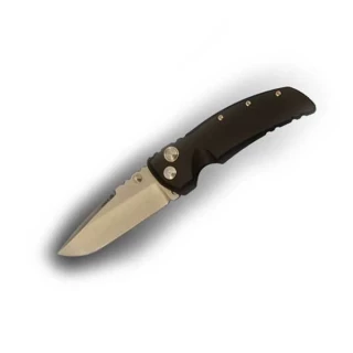 Hogue Matte Black Aluminum Handle Pocket Knife with 4" Drop Point Blade, Plain