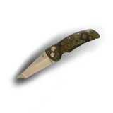 Hogue G10 Frm 4TB Tumble Finish Single Blade Knife, Green Camo