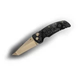 Hogue Black G-10 Handle, 4 in. Tanto Blade, Plain Edge Pocket Knife