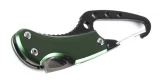 JB Outman Carabiner Pocket Knife Green Handle