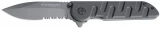 Magnum by Boker Gray Spear Point Pocket Knife with Aluminum Scale Hand