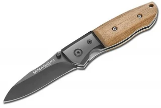 Magnum by Boker Son Pocket Knife with Olive Wood Handle