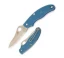 Spyderco UK Penknife Blue FRN DP Spyder Edge Single Blade Pocket Knife