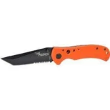 Schrade Primos Black Tanto Blade Pocket Knife with Orange G-10 Handle