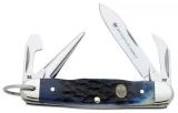 Case Cutlery Jr. Scout Pocket Knife with Navy Blue Bone Handle, Boy Sc