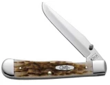 Case Cutlery Trapperlock Pocket Knife with Amber Bone Handle
