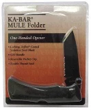 Ka-bar Knives Mule G10 Blck Tanto Ser Fold/Clam