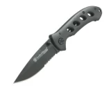 Schrade Oasis Gray Titanium Coated Combo Edge Sinlge Blade Pocket Knif