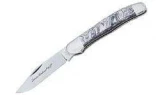 Queen Cutlery Abalone Single Blade Linerlock Pocket Knife