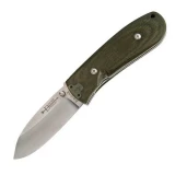 Ka-bar Knives Phat Bob Folder, Green Canvas Micarta Handle, Plain Edge