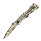 Fury Sporting Cutlery Rifle Knife, Camo Handle & Blade, ComboEdge