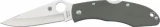 Spyderco Rookie Pocket Knife with Foliage Green G-10 Handle, Plain