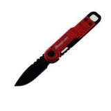 Snap-On Small Folding Work Knife with Anodized Aluminum Handle and Black Blade