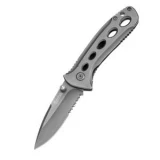 Boker USA Skyscaper Knife with Stainless Steel Handle, ComboEdge