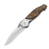 Boker USA Grizzly Knife with Wood Handle, Plain