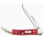 Case Cutlery Small Texas Toothpick Knife with Dark Red Bone Handle