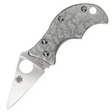 Spyderco Spin Knife with Etched Stainless Steel Handle, Plain