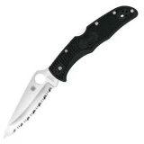 Spyderco Endura 4 Serrated Knife with British Racing Green Handle and