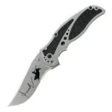 Kershaw Knives Rodeo Storm ComboEdge Knife - Stainless Handle with Tra