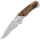 Boker USA Hidden Light Knife with Root Wood Handle and LED Light