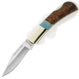 Boker USA Senior Lock Back Knife with Amboina Wood/Turquoise Handle