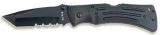 Ka-bar Knives Mule, Tanto Point, Black Handle, ComboEdge, Nylon Sheath