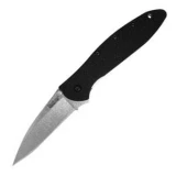 Kershaw Knives K.O. Leek, G-10 Handle, Stone Washed Blade, Plain