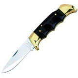Kershaw Knives Folding Field Knife, Phenolic Handle, Plain, Leather Sh
