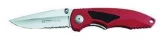 Boker USA - Gemini Rescue Red ABS Handle w/Partial Serrated Blade & Cl